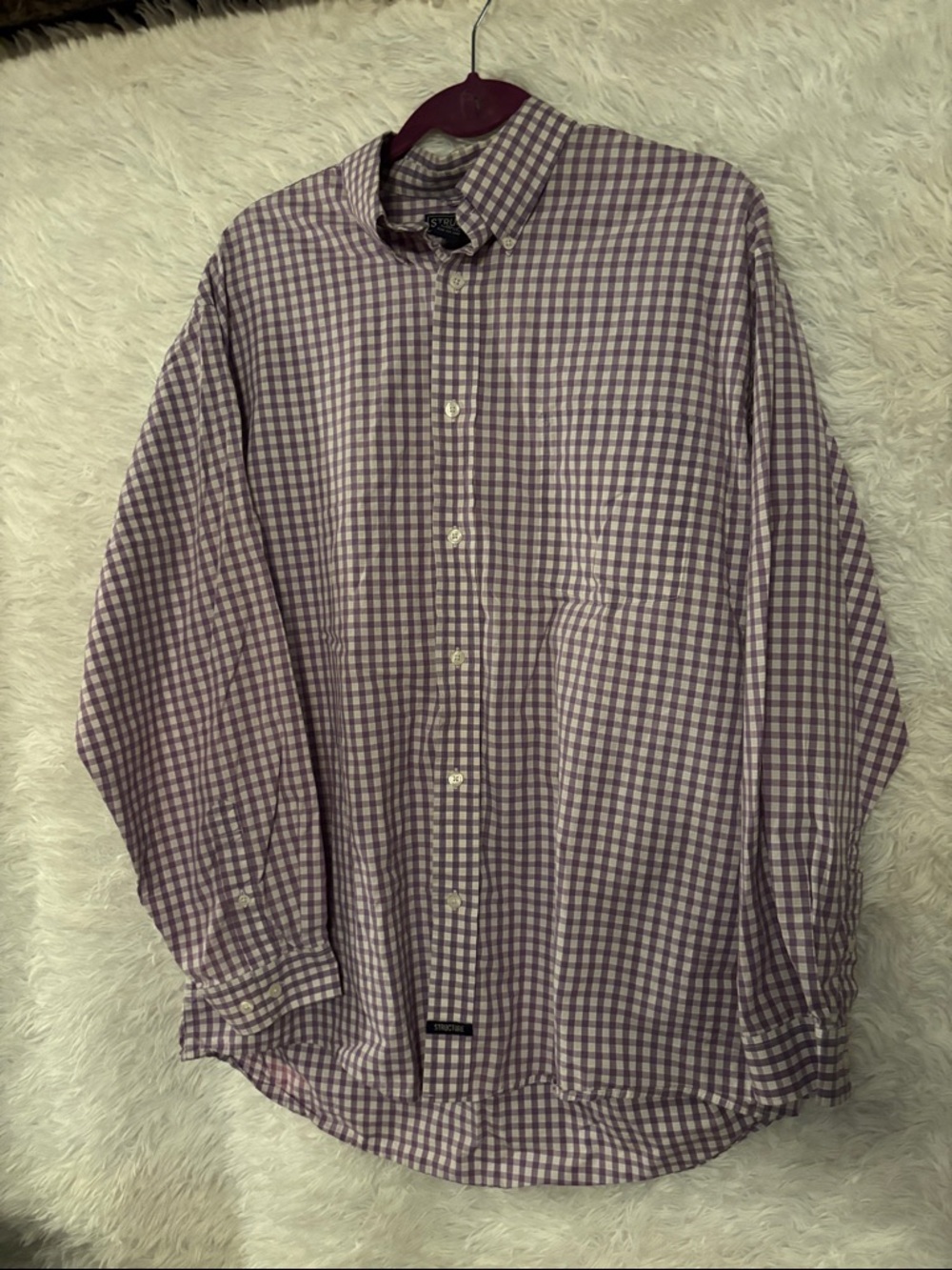 Structure Men’s Large Plaid Button-Down Shirt